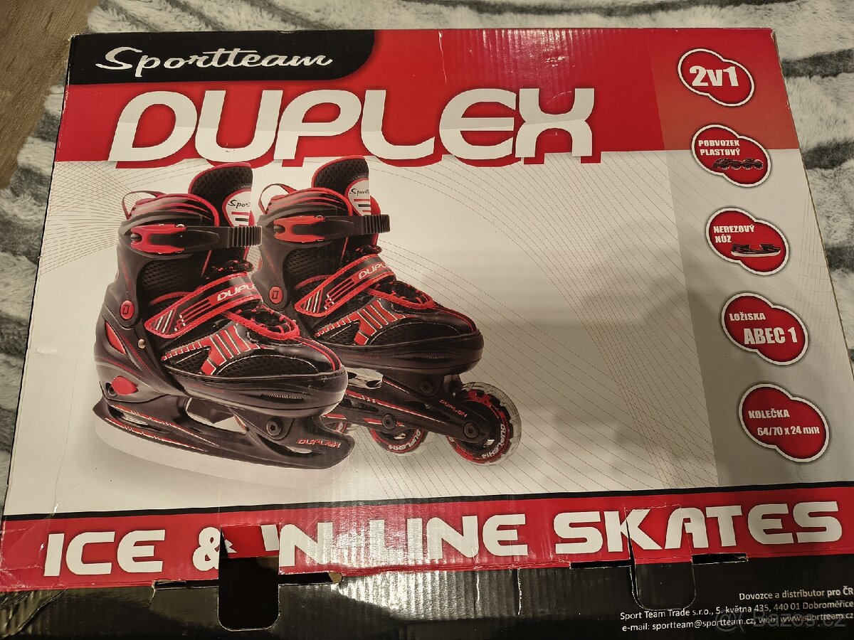 Chlapecké brusle 2v1, vel. S(31-34), černo-červené - 5