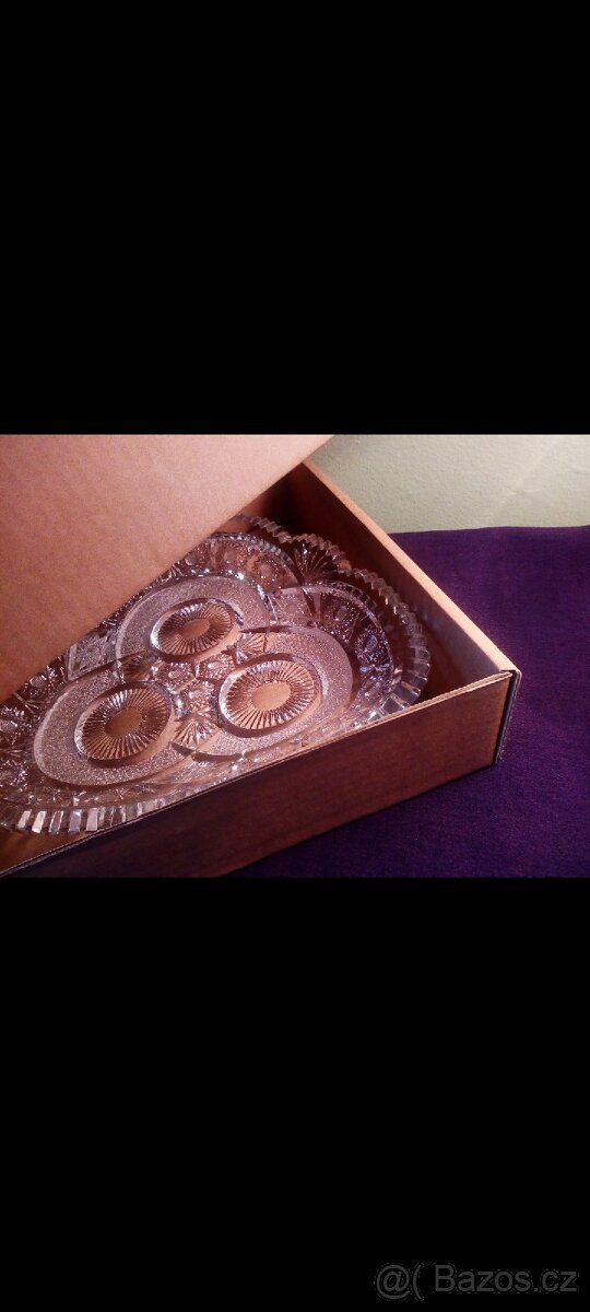 Skleněná broušená mísa Bohemia Crystal - 5