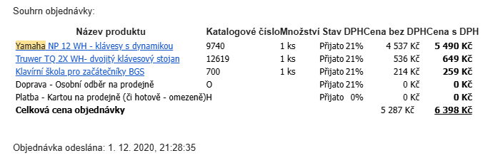 Yamaha NP 12 WH - klávesy s dynamikou - 5