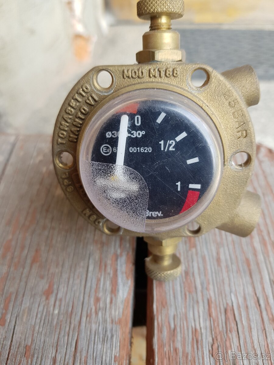 Tlakoměr, teploměr, ampérmetr, ventil tomasetto - 5