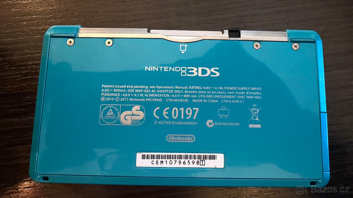 Nintendo 3DS aqua blue - TOP STAV - 5