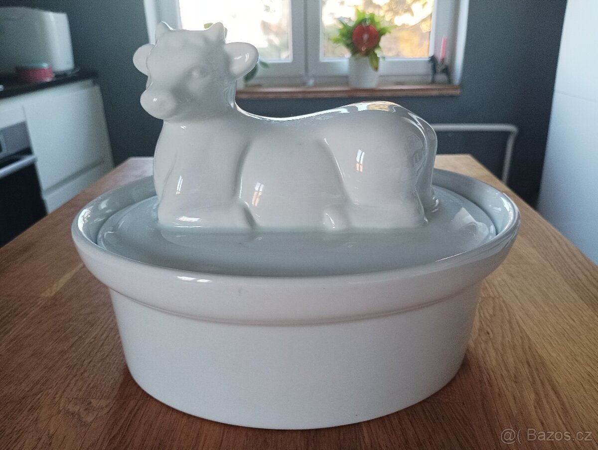 PORCELÁNOVÁ ZAPÉKACÍ TERINA KRAVIČKA FRANCIE - 5