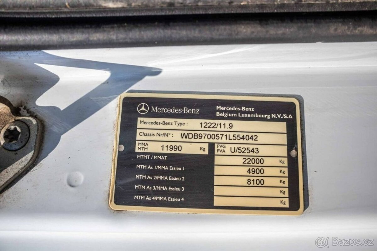 Mercedes-Benz ATEGO 1222K/4x2/Nosič kontejnerů - 5