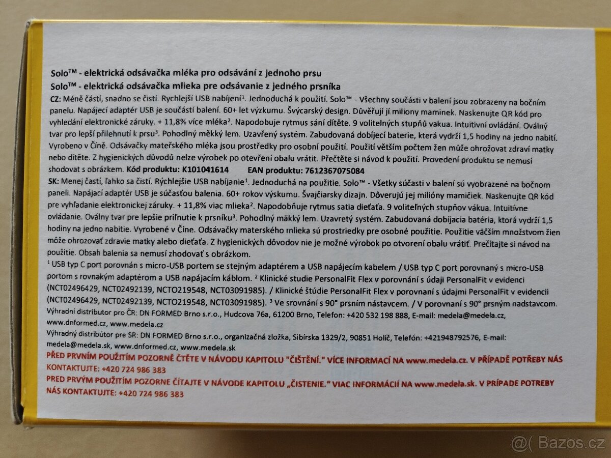 Elektrická odsávačka Medela Solo - 5