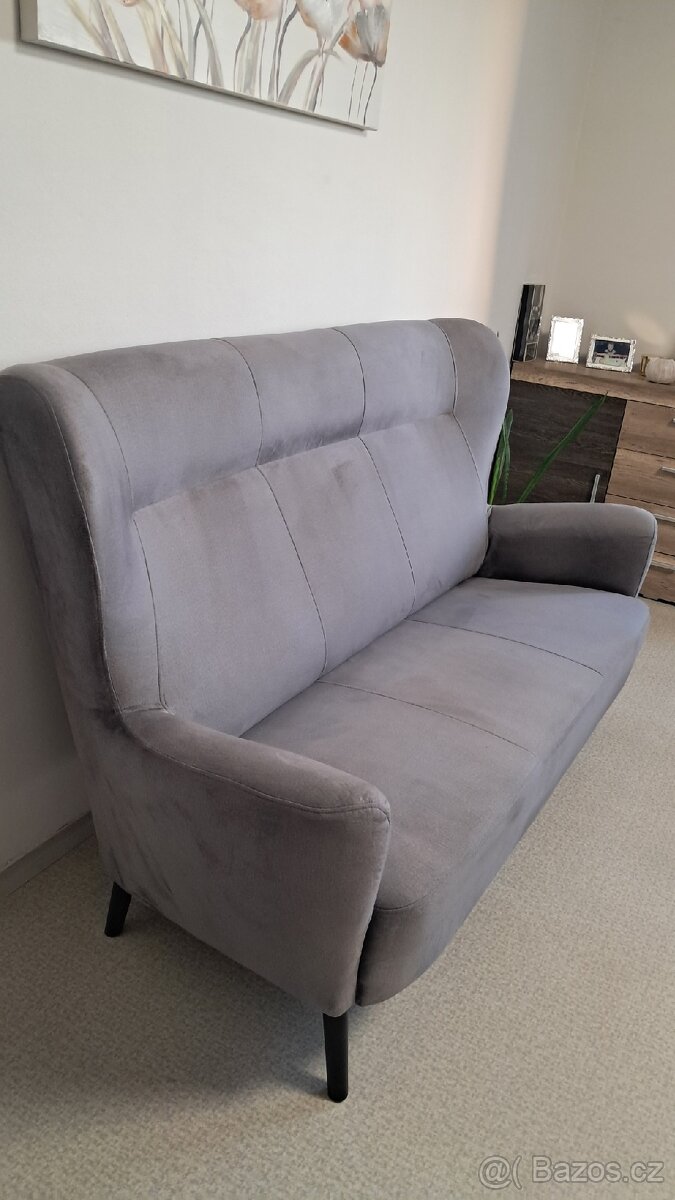 Troj sedak a křeslo šede barvi - 5