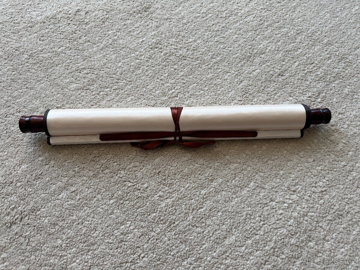 Tradiční čínský svitkový obraz, tygr a drak, 45x100 - 5