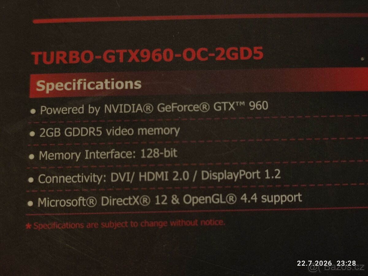 ASUS TURBO GTX960 2Gb - 5