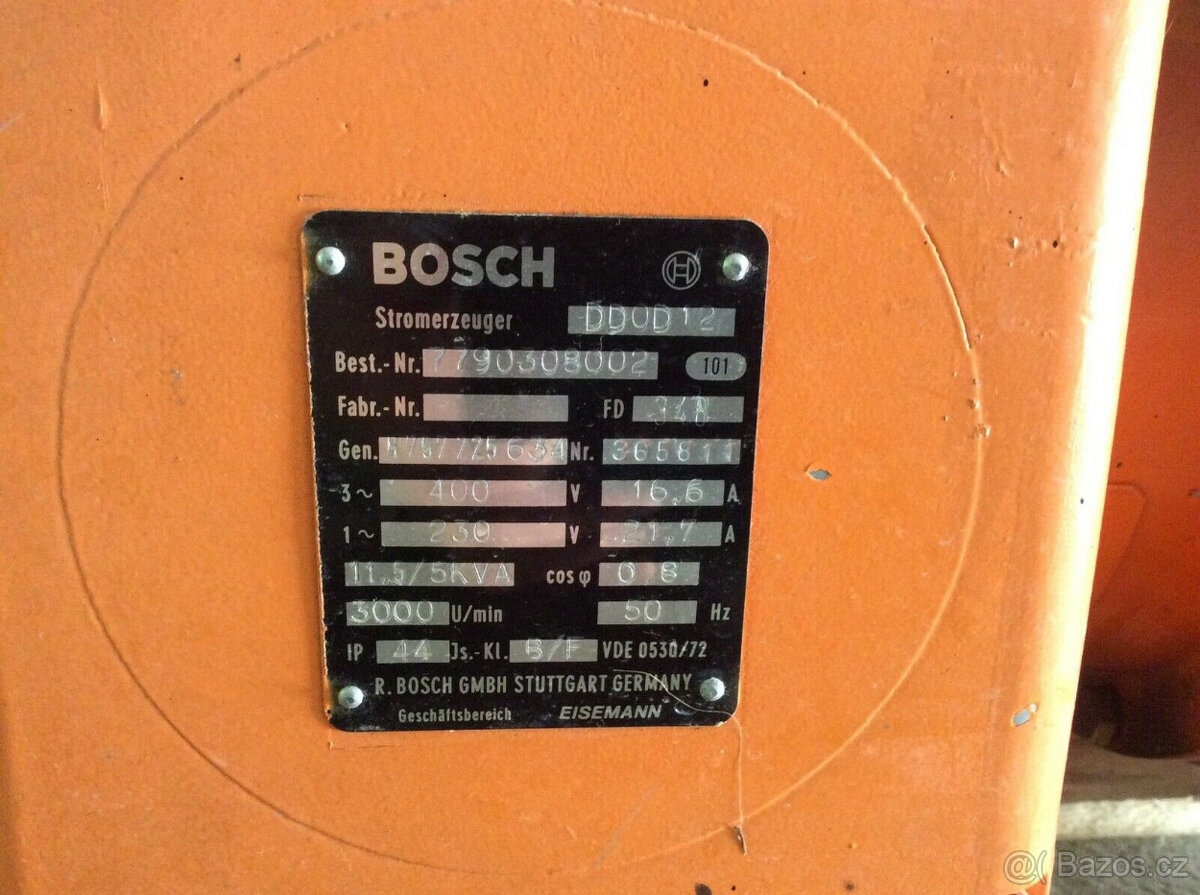 Dieselový generátor Hatz, Bosch Eisemann 220-380 V - 5