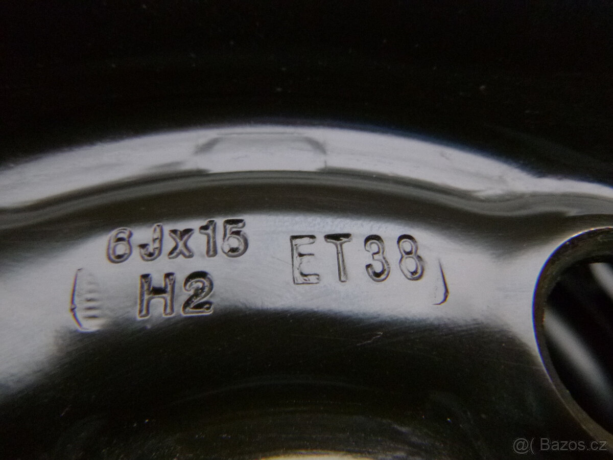 Plechové disky kola originál Škoda VW 5x100 6Jx15 ET38 - 5