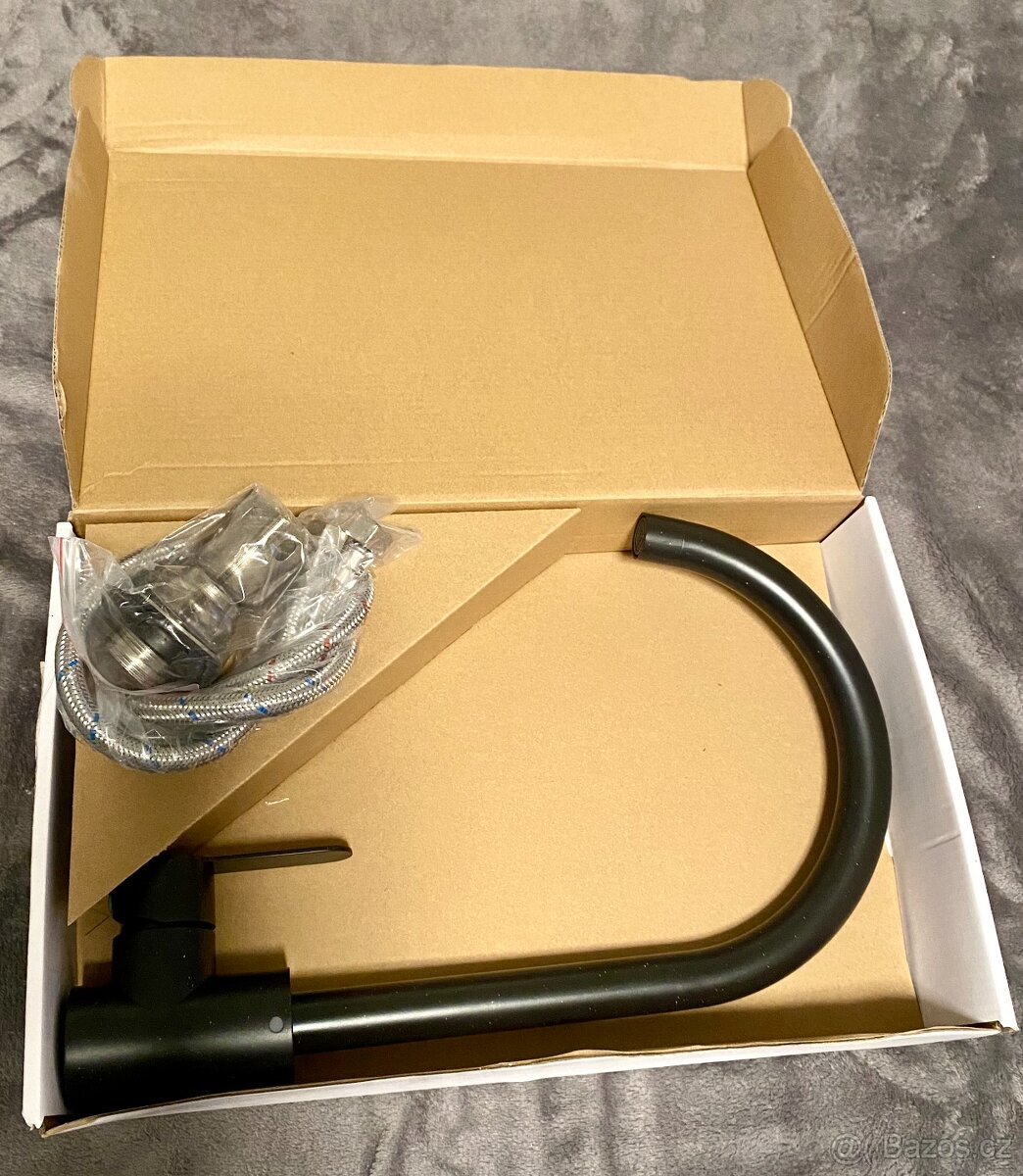 Černý granitový dřez AXIS Zonda s baterií - NOVÝ - 5