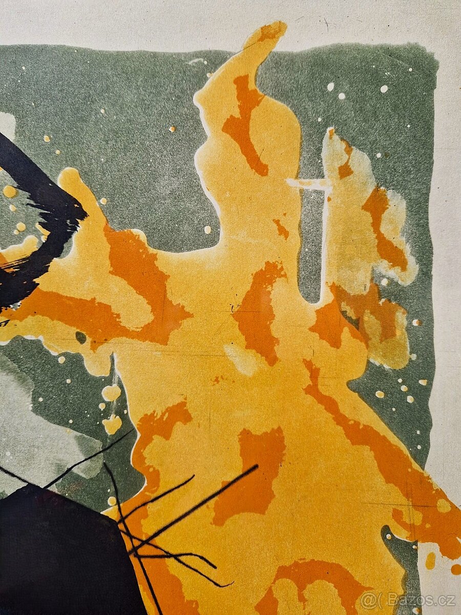 ALBERT MERZ - (Gravir na papieri), zarámované (abstrakt) - 5