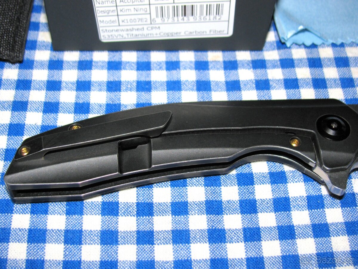 ZAVÍRACÍ NŮŽ - KANSEPT ACCIPITER - OCEL CPM-S35VN / TITANIUM - 5