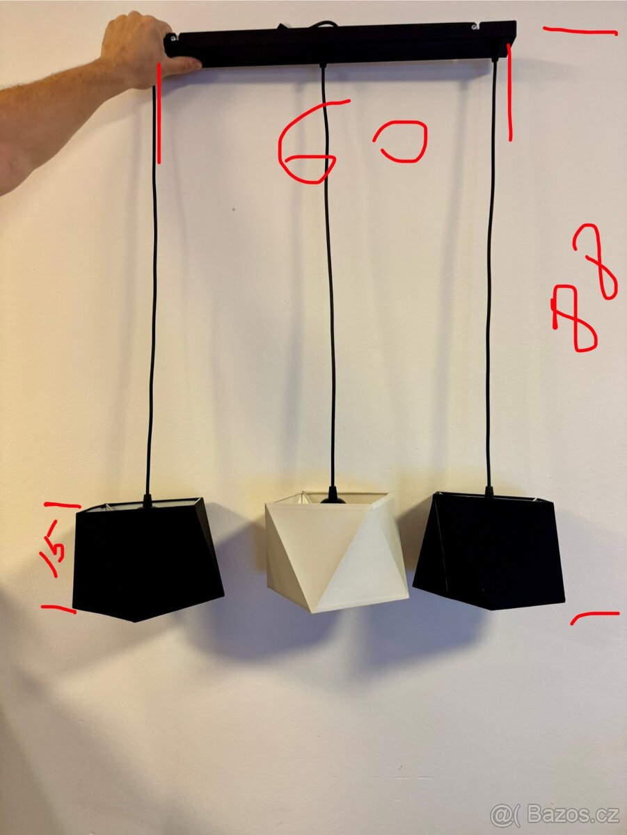 Stropní světlo / lustr diamant (E27) - 5