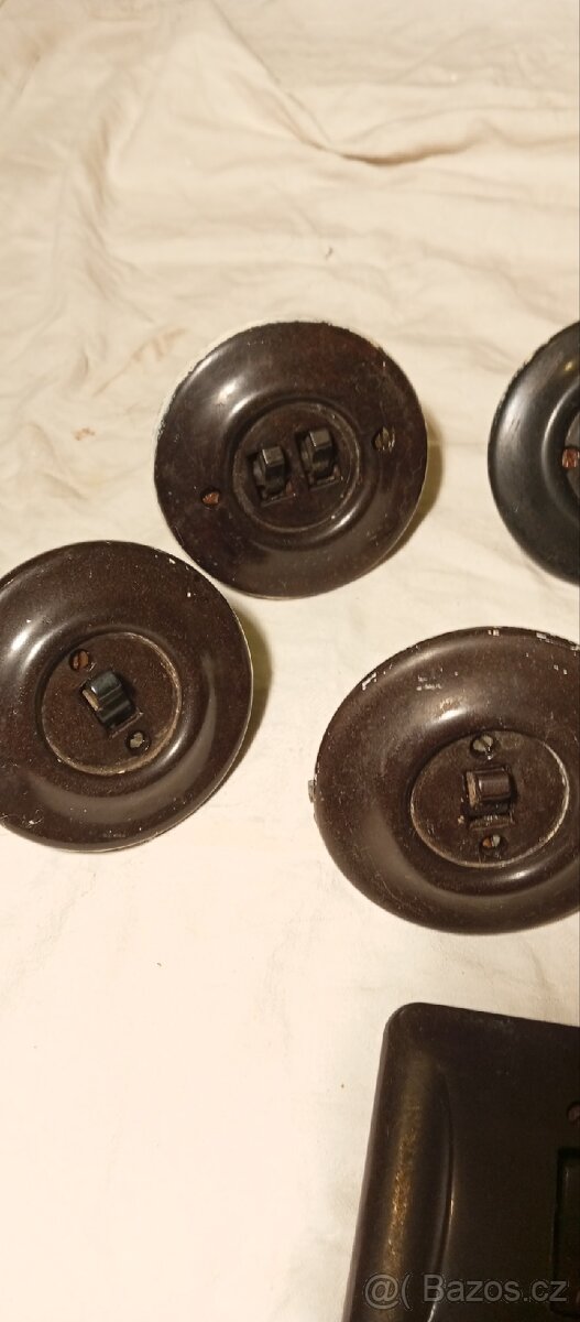 VÝMĚNA/PRODEj Bakelitové vypínače dvojpáčky atd. - 5