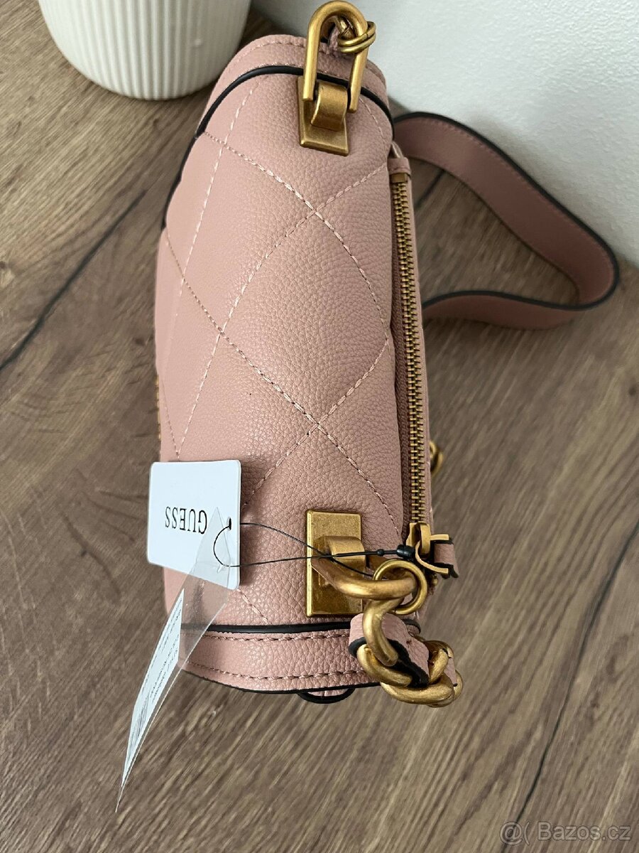 Starorůžová crossbody kabelka Guess - 5