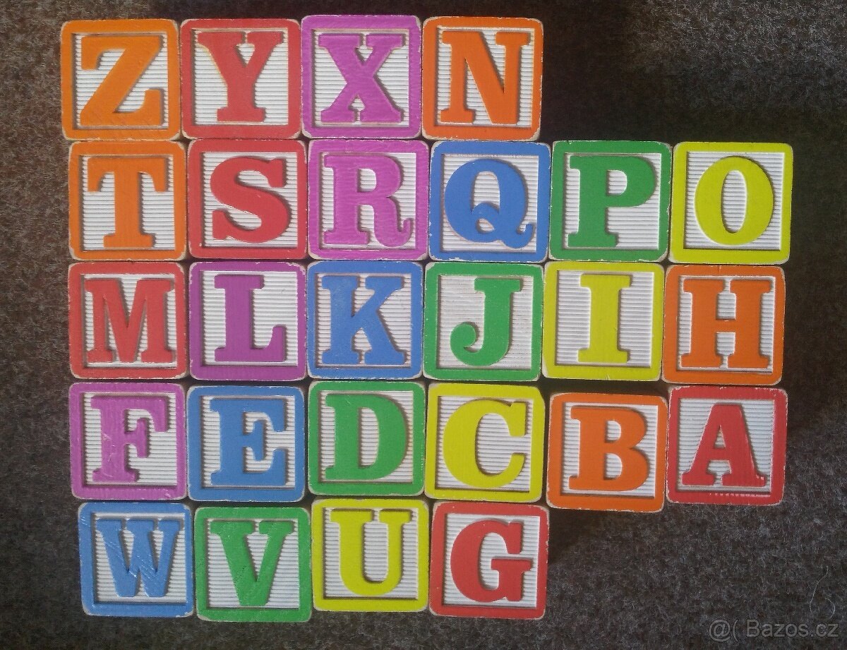 Dřevěné kostky pro děti Mix na stavění a skládání Dětské hry - 5