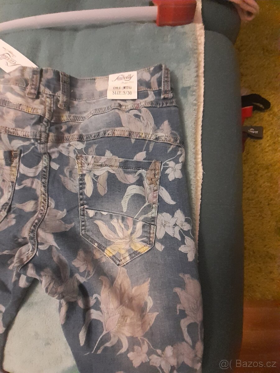 Lehké jarní rifle,80%coton,17%polyester,3%elastan - 5