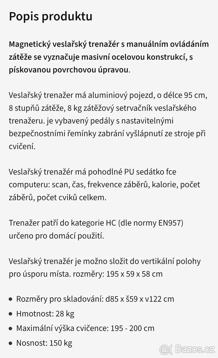 Veslovací trenažer - 5