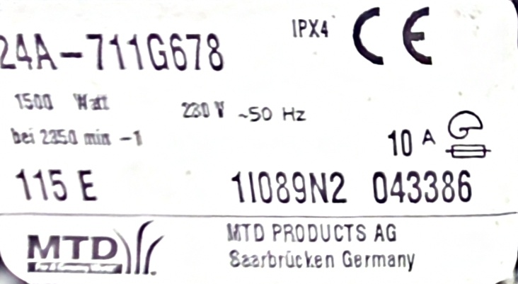 Elektrický drtič větví MTD 115 E – 1500 W - 5