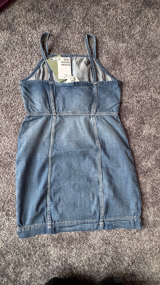 H&M džiínové šaty 134 nové - 5