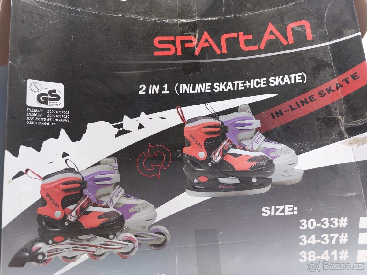Brusle 2v1 SPARTAN vel.38-41 a chrániče - 5