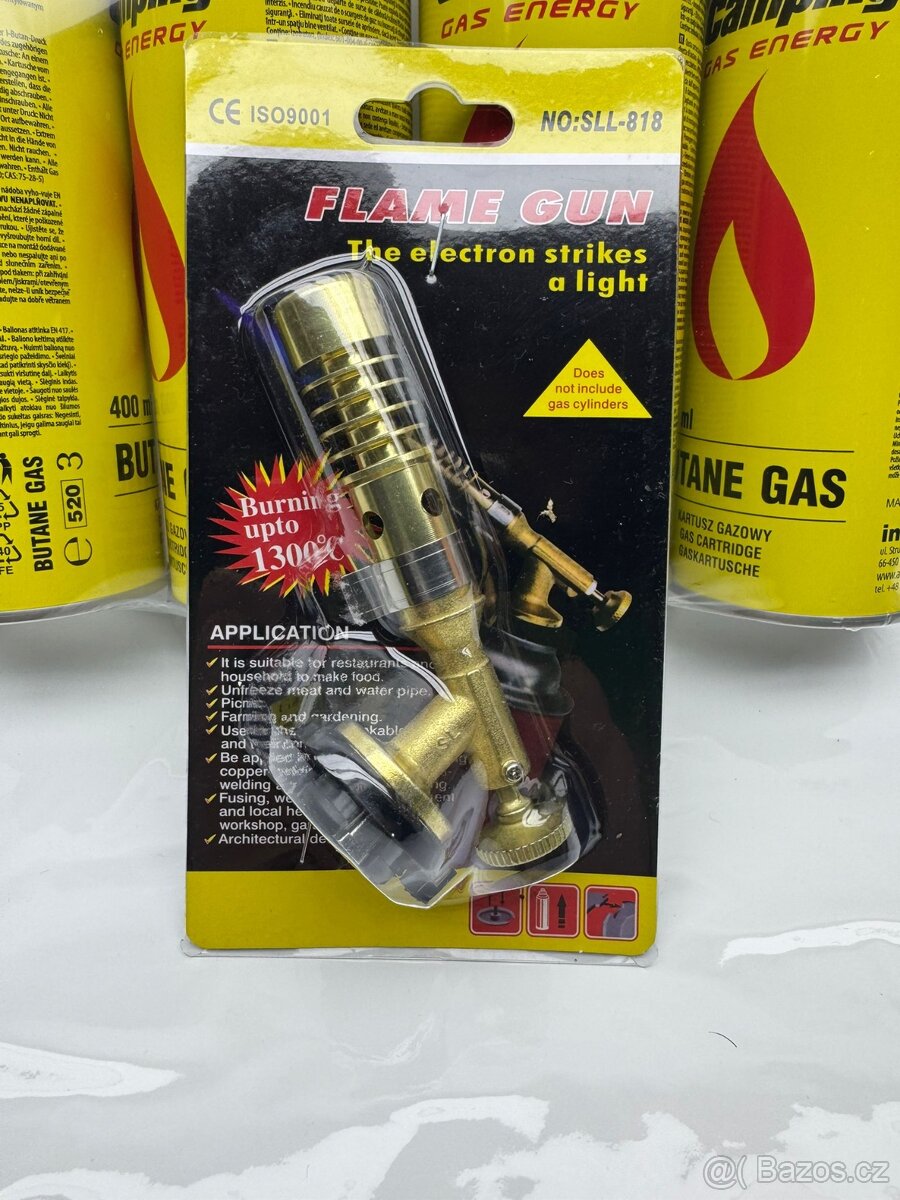 Mosazný hořák + 4x kartuš - 5