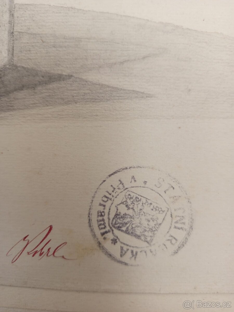 Prvorepublikové výkresy Státní reálka v Příbrami -kolem rko5 - 5