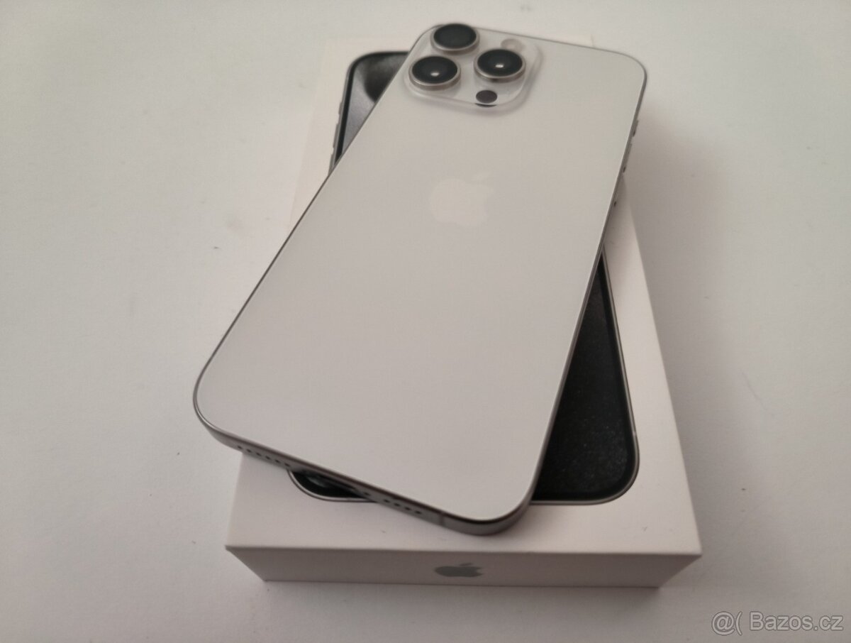 apple iphone 15 PRO MAX 256gb White Titanium / Batéria 100% - 5