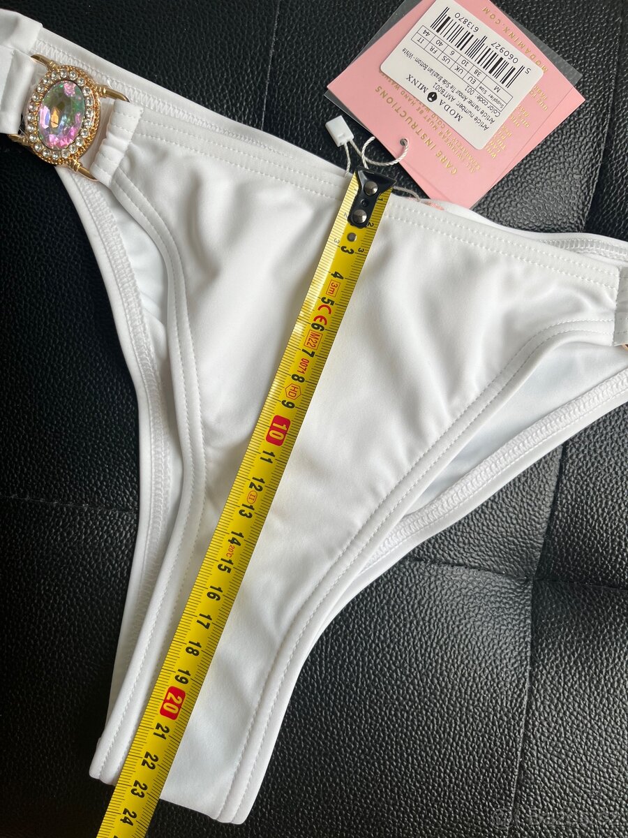 Bílé plavky diamond vel. M, nové s visačkou - 5