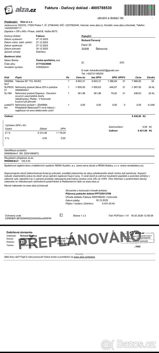 Smart TV TCL 50V6C - 5