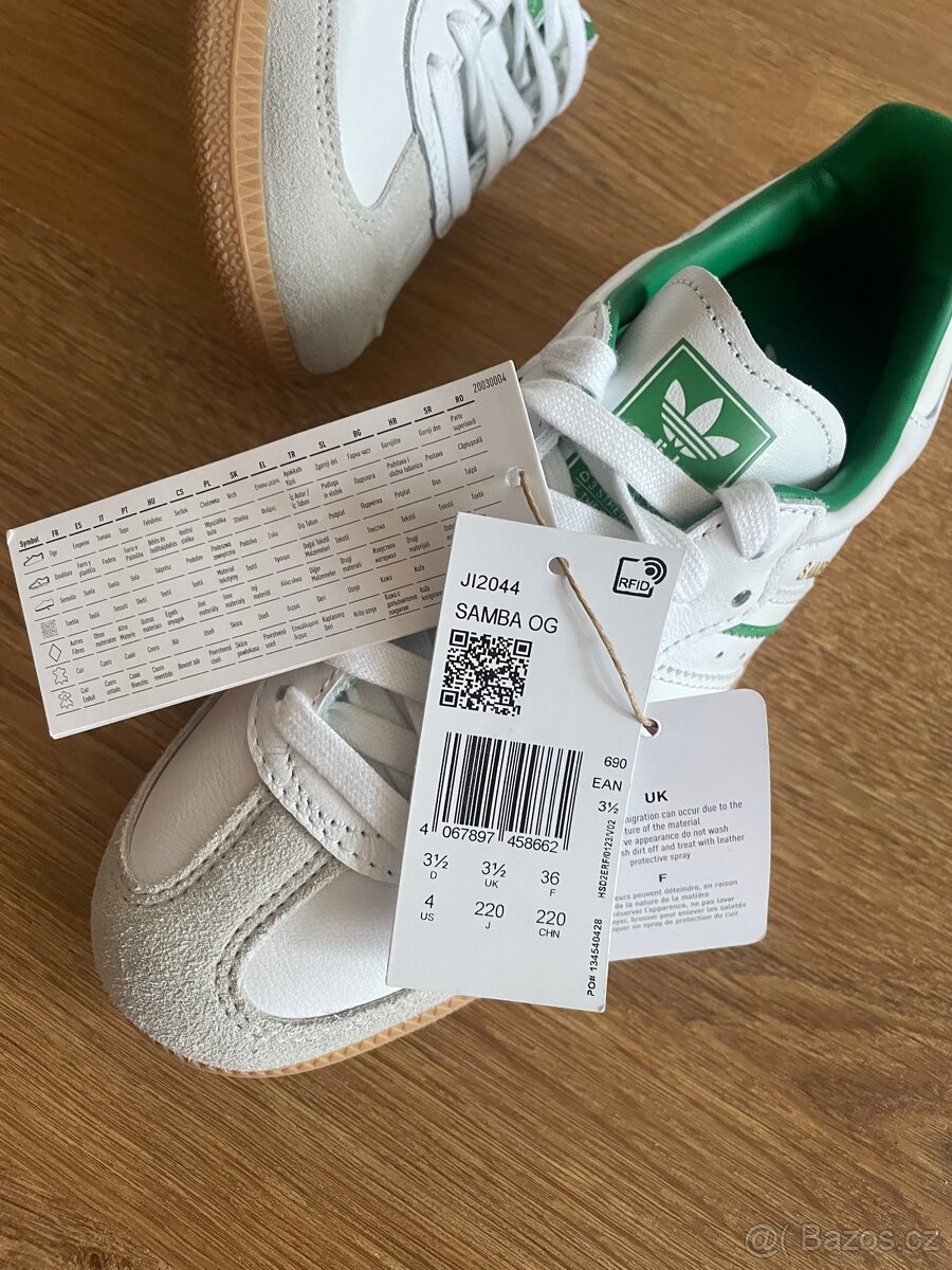 Adidas Samba Crystal White Green velikost 36 - 5