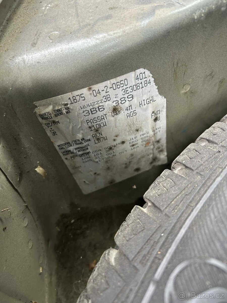 Prodám díly VW Passat B5, 5 2.5 TDi 110kw 4x4 - 5