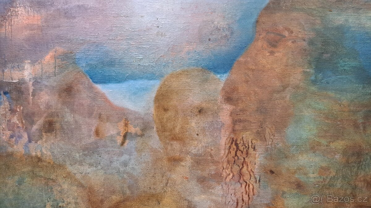 Velký obraz - Milan Klimeš 1972 - olej plátno 6789 - 5