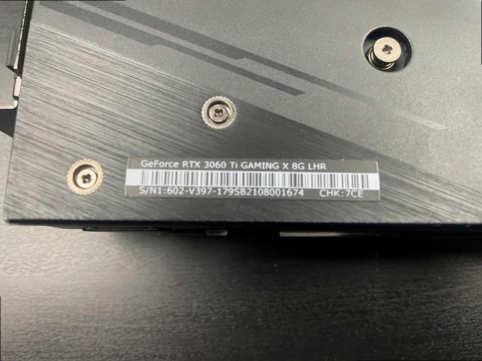 MSI RTX 3060ti Gaming X 8GB - 5