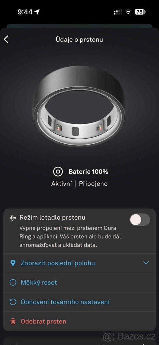 Oura Ring 4.generace, Stealth, vel.14, záruka - 5