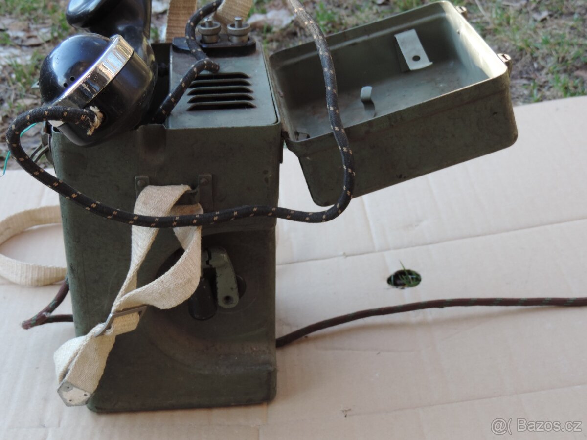Válečný polní telefon Ericson, ruský, rarita. - 5