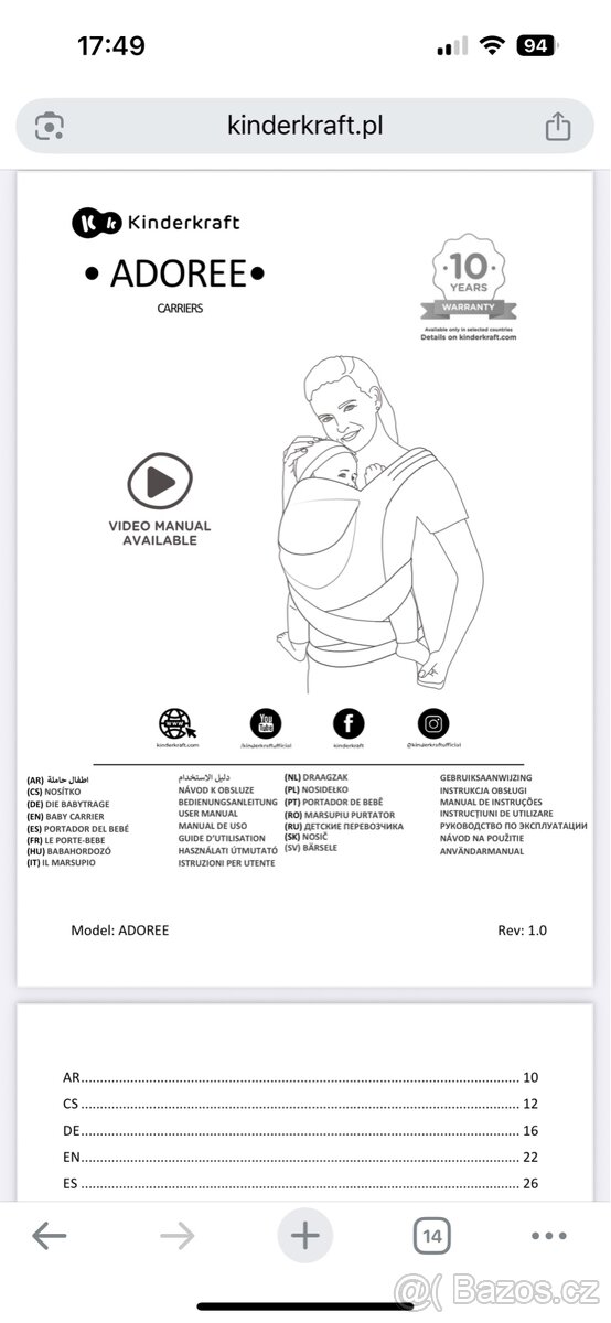 Kinderkraft - ADOREE - nosič dětí - 5