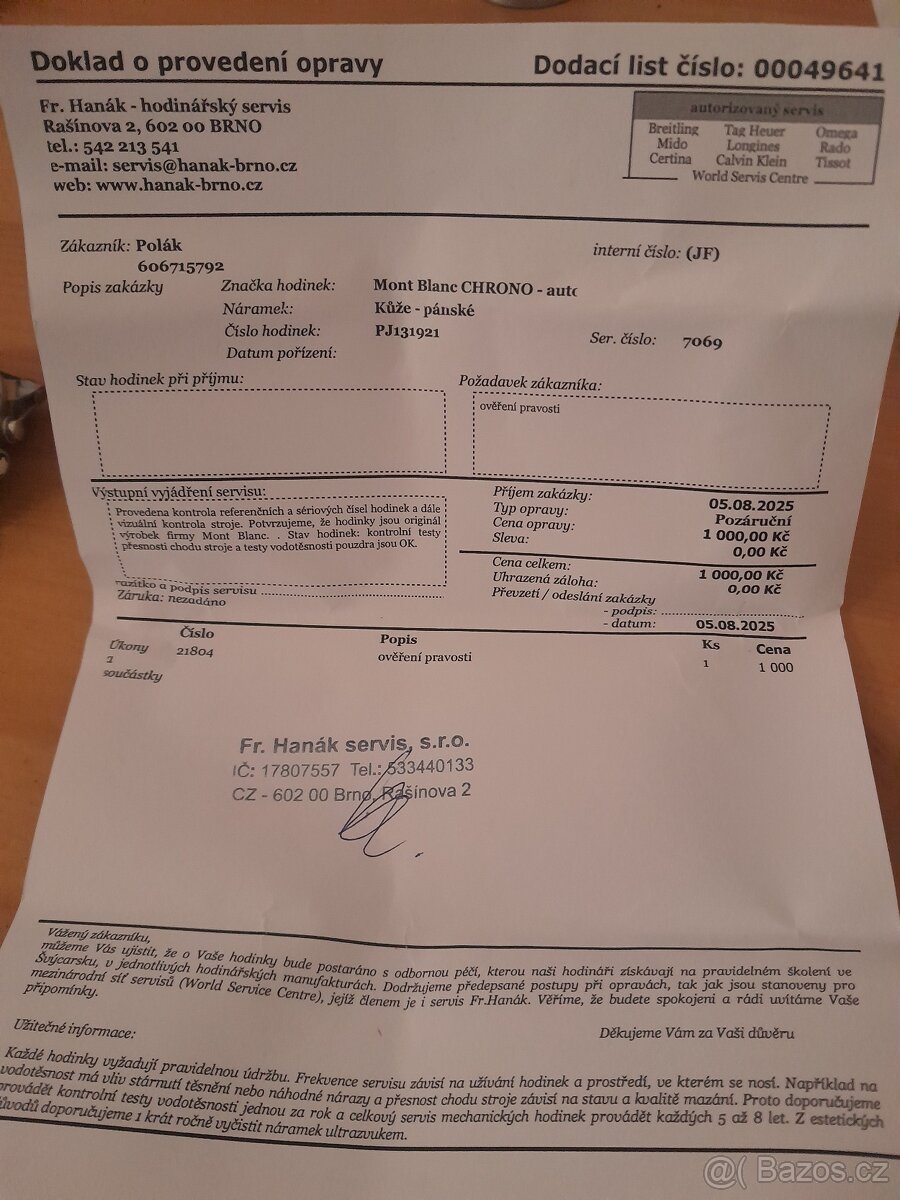 Prodám hodinky Montblanc TimeWalker Chronograph - 5