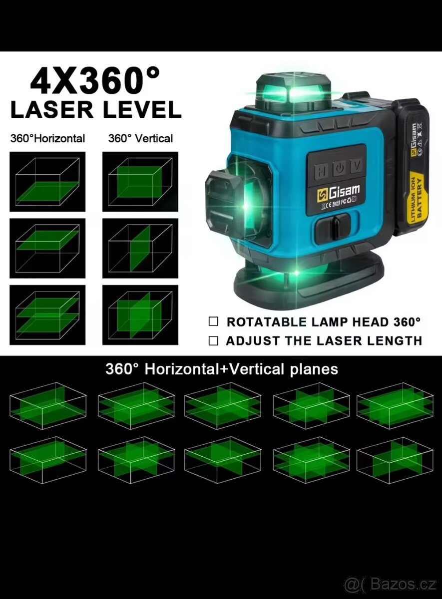 Křížový laser - samonivelacni - 5