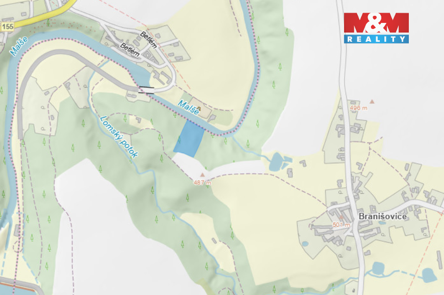 Prodej lesa, 6543 m², Římov - Branišovice - 5