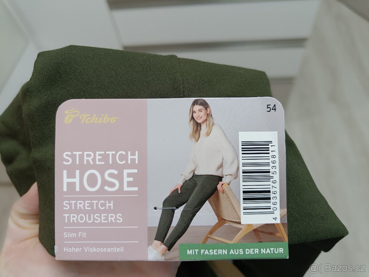Khaki strečové kalhoty Tchibo, vel. 54 - nové s visačkou - 5