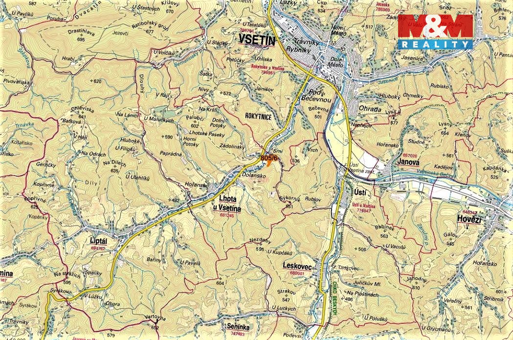 Prodej louky, 5327 m², Lhota u Vsetína - 5