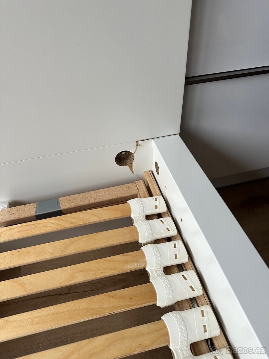 Bílá postel 160x200 ikea Malm - 5