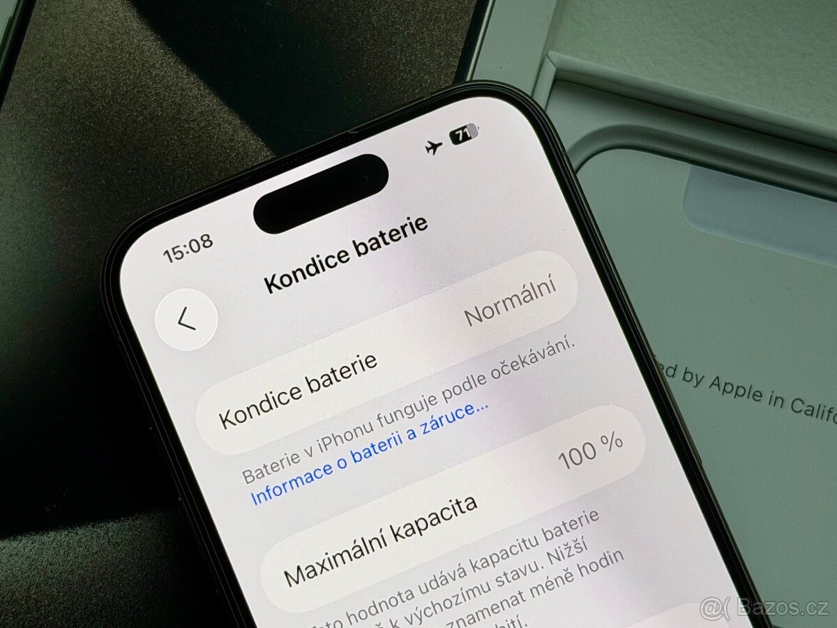 iPhone 15 Pro Max Natural Titanium BATERIE 100% TOP - 5