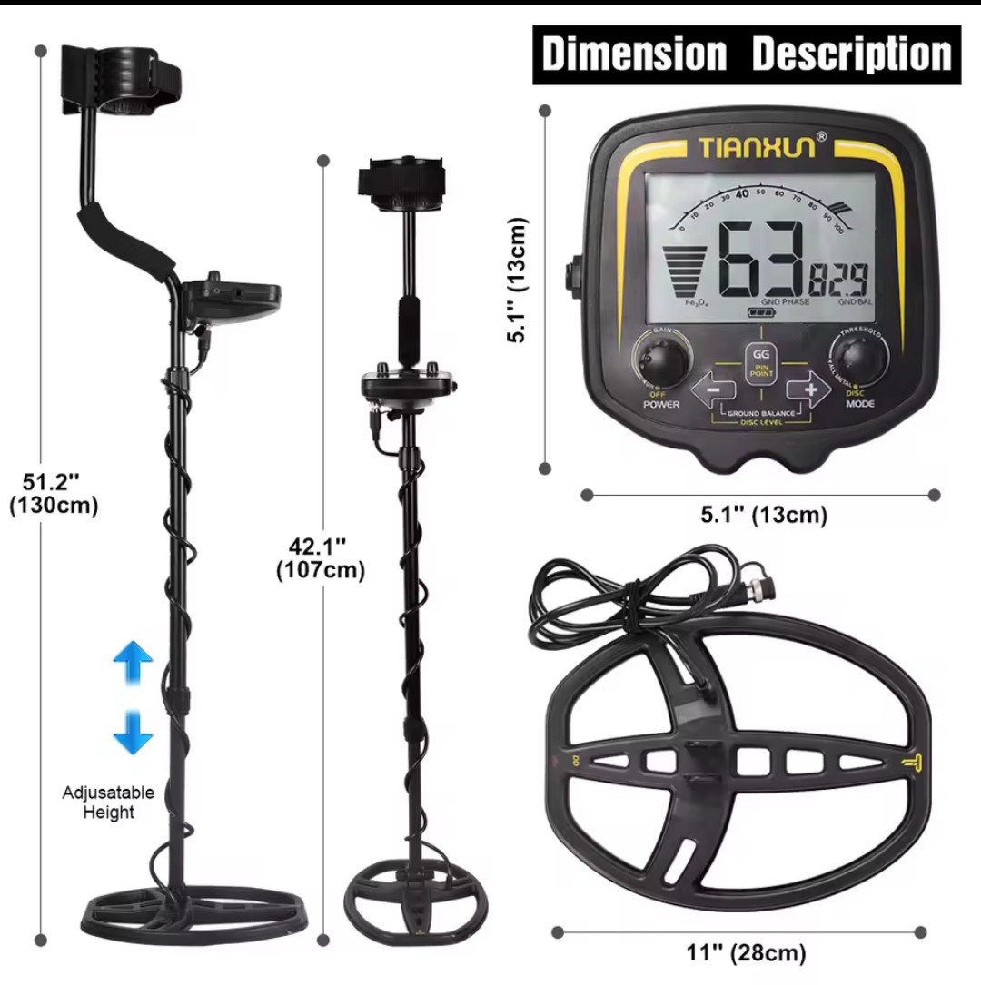 Detektor kovů TX850 + pinpointer + 2x 9V nabíjecí baterie - 5