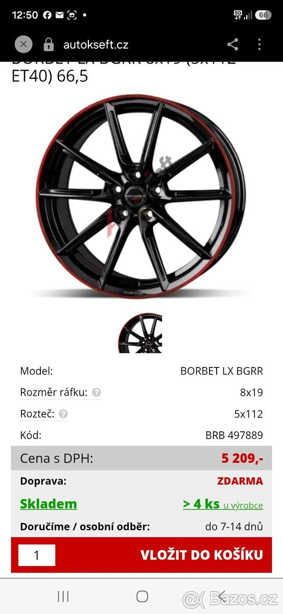 Alu r19 5x112 BORBET LX - 5