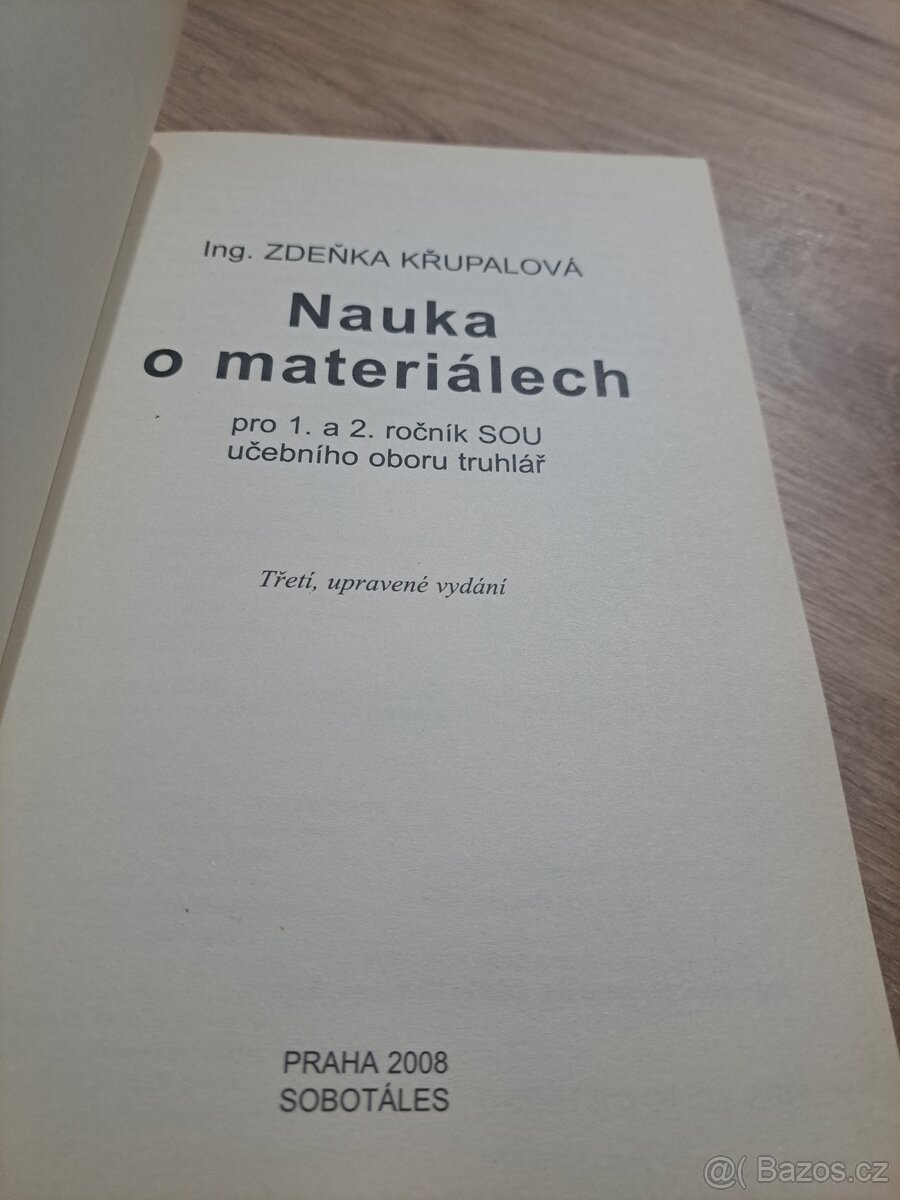 Nauka o materiálech, SOU truhlář - 5