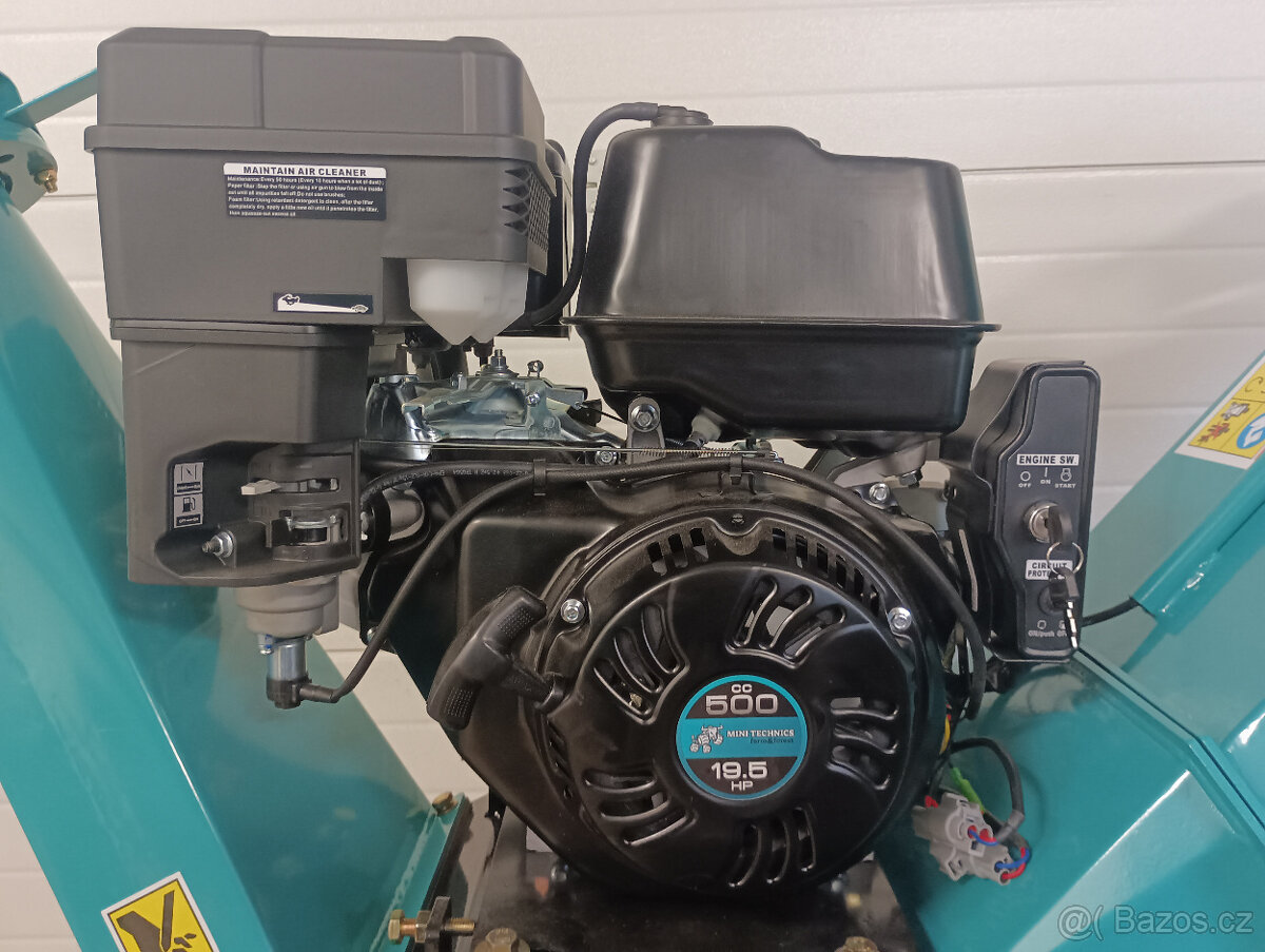 Benzínový štěpkovač za čtyřkolku s motorem 500cc - 5