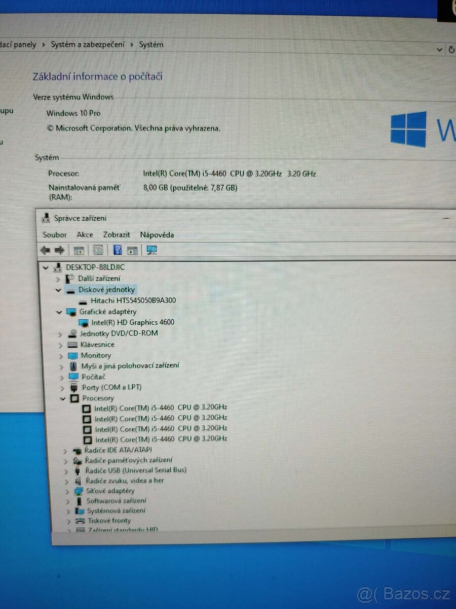 Starší PC i5 4460/ram8gb/500gb disk - 5