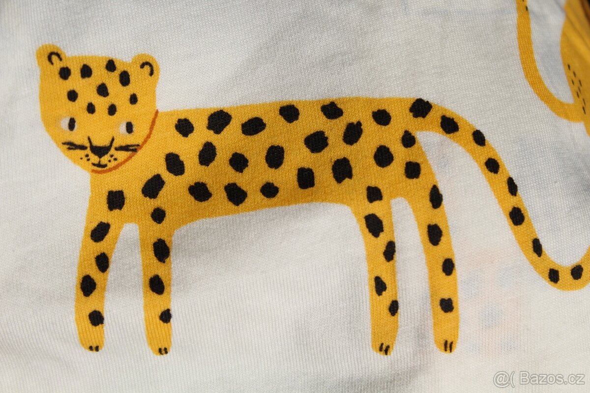 bílé pyžamo se zvířátky Lindex nové - vel. 56 - 5